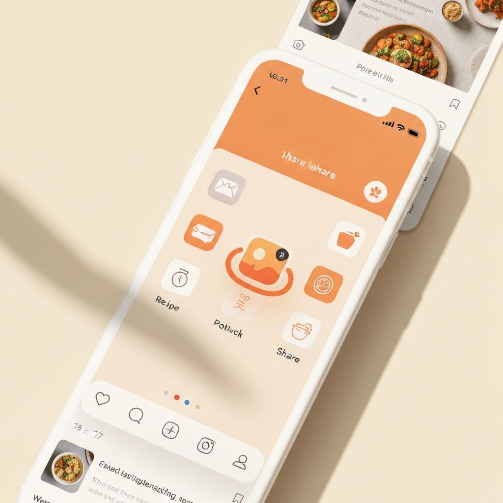 Importing a recipe from social media using the share sheet